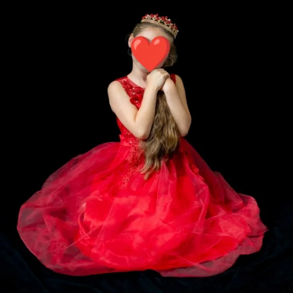 Red Princess Dress with Crown
